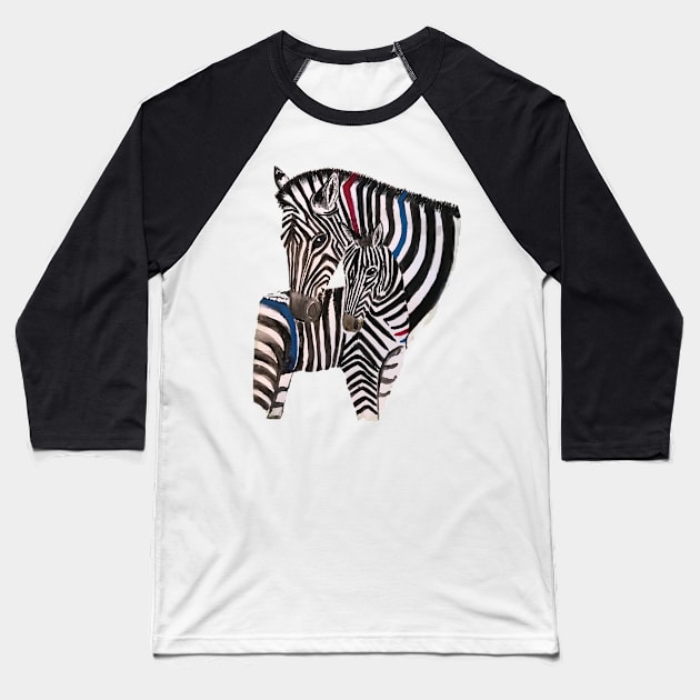 Zebras Baseball T-Shirt by Juliejart